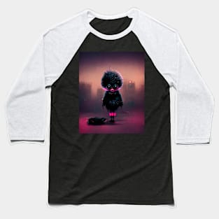 Black and pink cute dark atmosphere monster Baseball T-Shirt